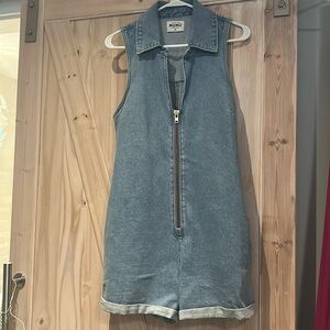 Show Me Your MuMu Denim Sleeveless Romper